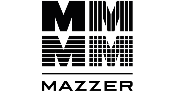 Mazzer logo with stylized 'MM' on a white background